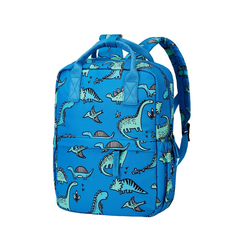 KingCheer Cute Preschool Backpack Toddler School Book Bag for Girls Boys Kids Kindergarten Nursery Travel Bag with Chest Strap12inch Blue Dinosaur - Image 2
