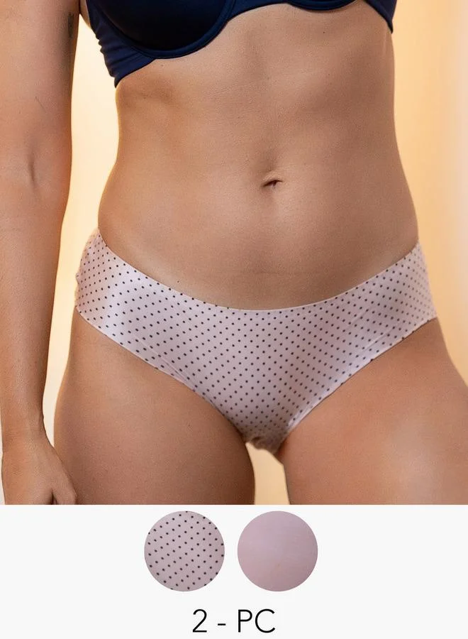 Aadaraya Aadaraya Hipster Briefs with Assorted Prints - Set of 2