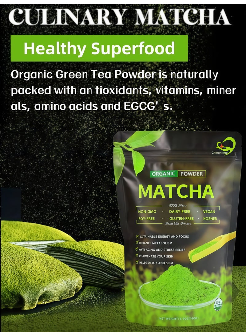 MATCHA (2pcs) Japanese Origin Matcha Powder 100g, Certified Organic for cooking and baking - Image 2