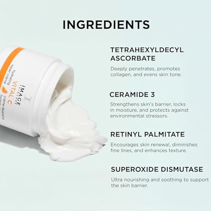 IMAGE Skincare, VITAL C Hydrating Repair Crème, Face Night Cream Moisturizer with Hyaluronic Acid, for Dry Skin - Image 5