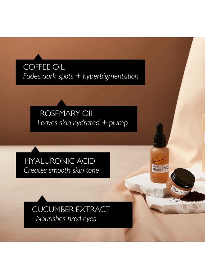 UpCircle Caffeinated Duo Our Face Serum And Eye Cream Duo Vitamin C Hyaluronic Acid + Coffee Oil Evens Skin Tone Reduces Puffiness + Dark Circles Vegan - Image 3