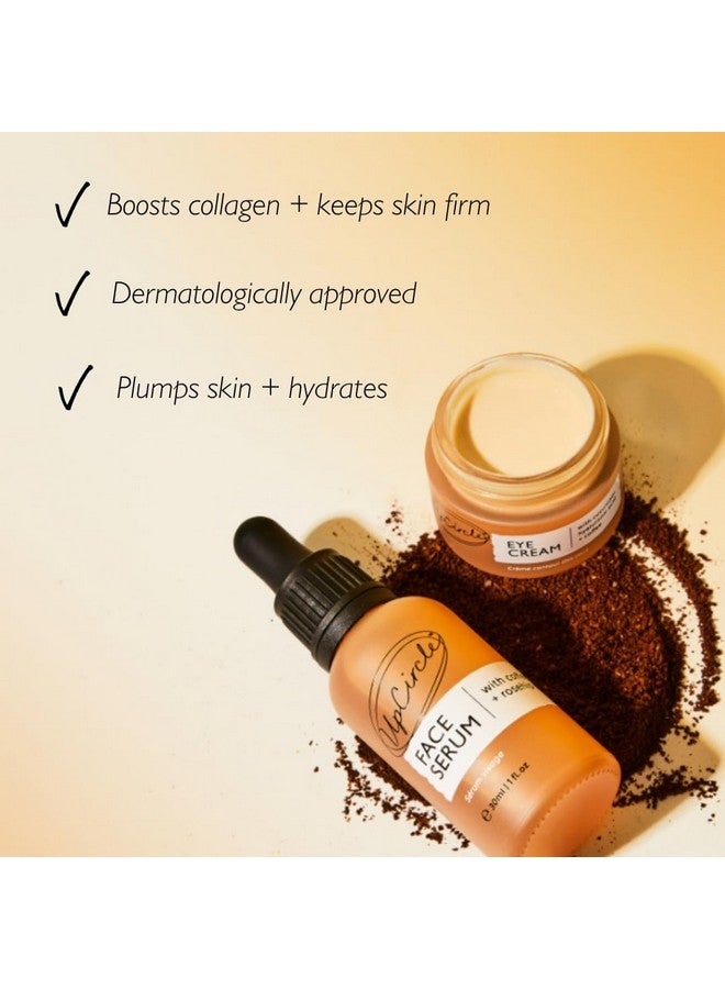 UpCircle Caffeinated Duo Our Face Serum And Eye Cream Duo Vitamin C Hyaluronic Acid + Coffee Oil Evens Skin Tone Reduces Puffiness + Dark Circles Vegan - Image 2