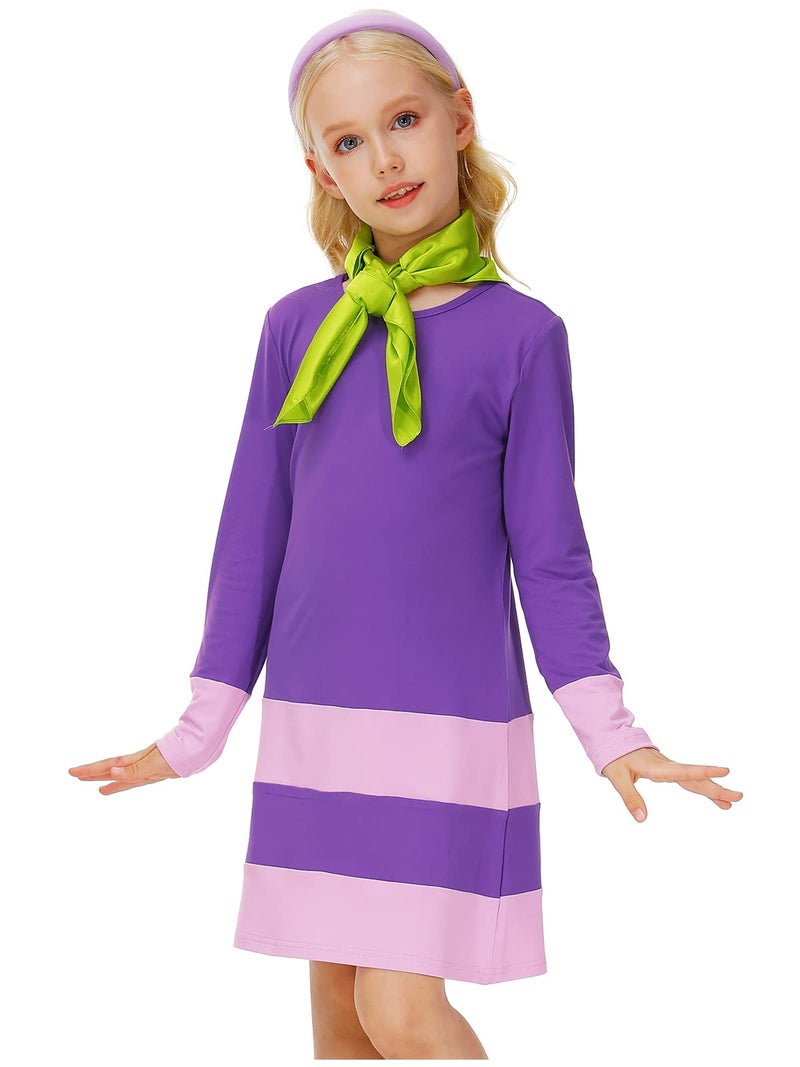 Daphne Girls  Dress Deluxe Daphne Dresses with Scarf Headband 910 Years