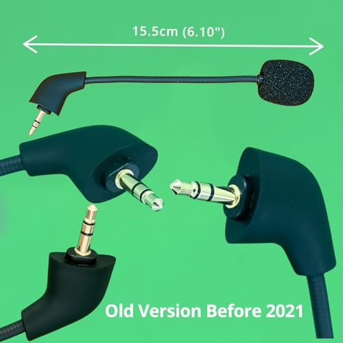 TUANRIVER Replacement Mic for HyperX Cloud, Cloud X, Cloud II, Cloud Core, Cloud Pro Silver (New Version After 2021) – Noise Cancelling Boom Microphone Compatible with Gaming Consoles, PC, 3.5mm Jack - Image 4