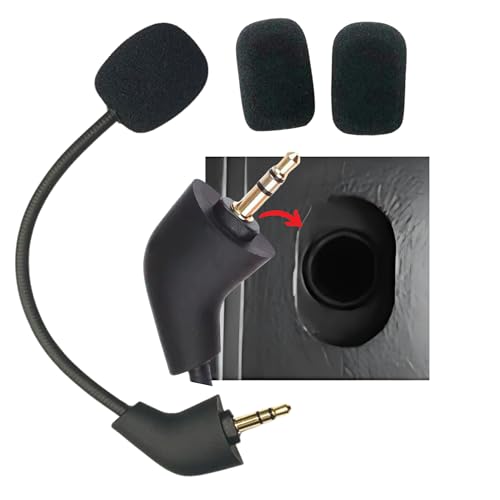TUANRIVER Replacement Mic for HyperX Cloud, Cloud X, Cloud II, Cloud Core, Cloud Pro Silver (New Version After 2021) – Noise Cancelling Boom Microphone Compatible with Gaming Consoles, PC, 3.5mm Jack - Image 1