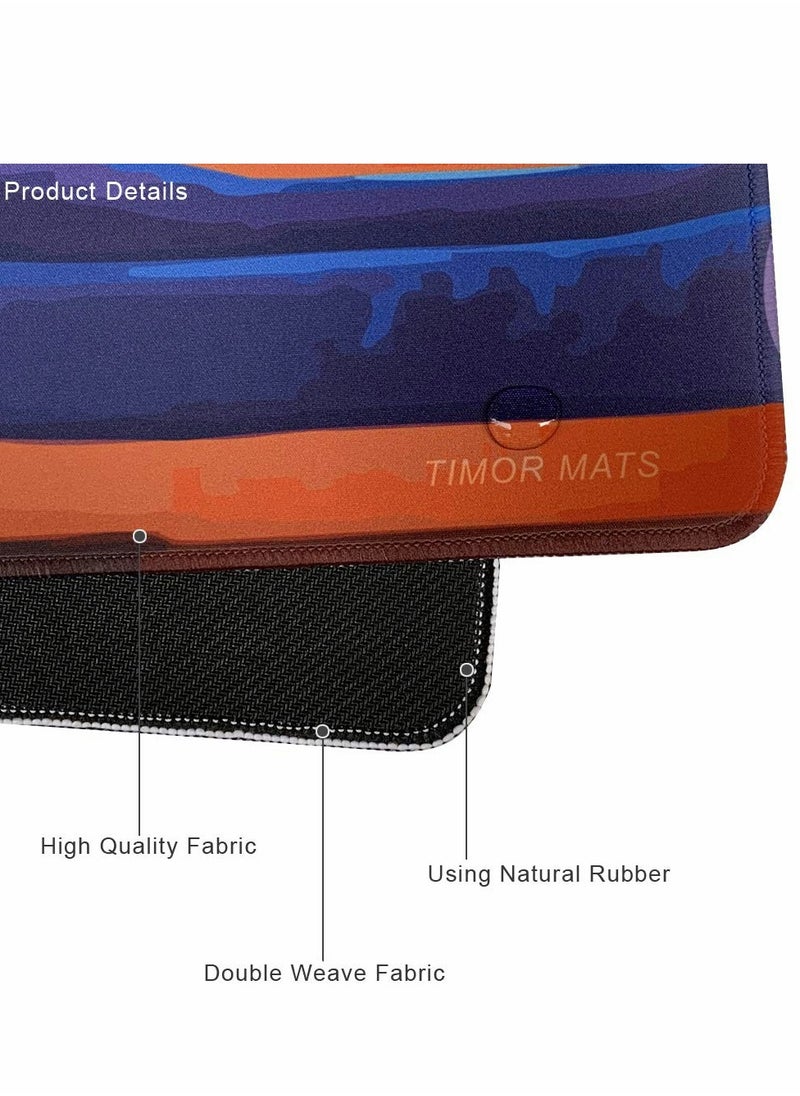 Large Gaming Mouse Pad with Stitched Edges, Extended Mousepad Superior Micro-Weave Cloth, Non Slip Base, Water Resist Keyboard Pad, Desk Mat for Gamer, Office Home(90x40cm)
