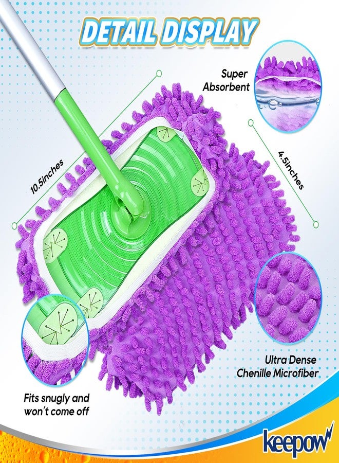 KEEPOW Mop Slippers Shoes Microfiber Floor Cleaning Tool House Mop Socks Shoe Cover Mopping Slippers Shoes Cover Soft Washable Reusable Foot Socks for Women Men Floor Cleaning Tool (5 Pairs) - Image 5