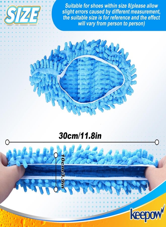 KEEPOW Mop Slippers Shoes Microfiber Floor Cleaning Tool House Mop Socks Shoe Cover Mopping Slippers Shoes Cover Soft Washable Reusable Foot Socks for Women Men Floor Cleaning Tool (5 Pairs) - Image 2