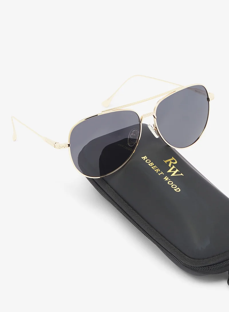 روبرت وود Polarized Lens Aviator Sunglasses