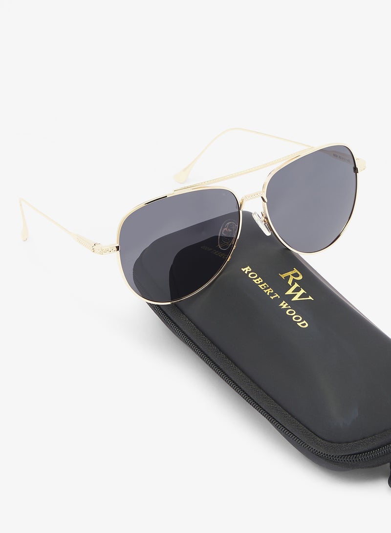 Robert Wood Polarized Lens Aviator Sunglasses - Image 4