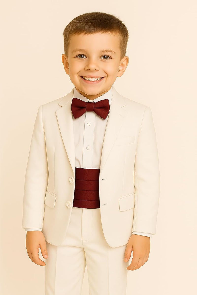 RR DESIGN Store RR DESIGN Boys' Formal Bow Tie and Cummerbund Set, Pre-tied Adjustable Design,Satin, Special Occasion Wear(Age - 5-14 years) - Image 5