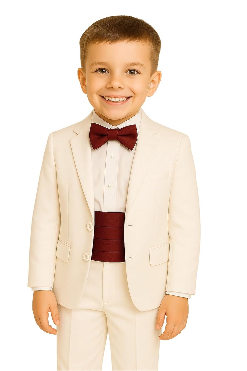 RR DESIGN Store RR DESIGN Boys' Formal Bow Tie and Cummerbund Set, Pre-tied Adjustable Design,Satin, Special Occasion Wear(Age - 5-14 years) - Image 3