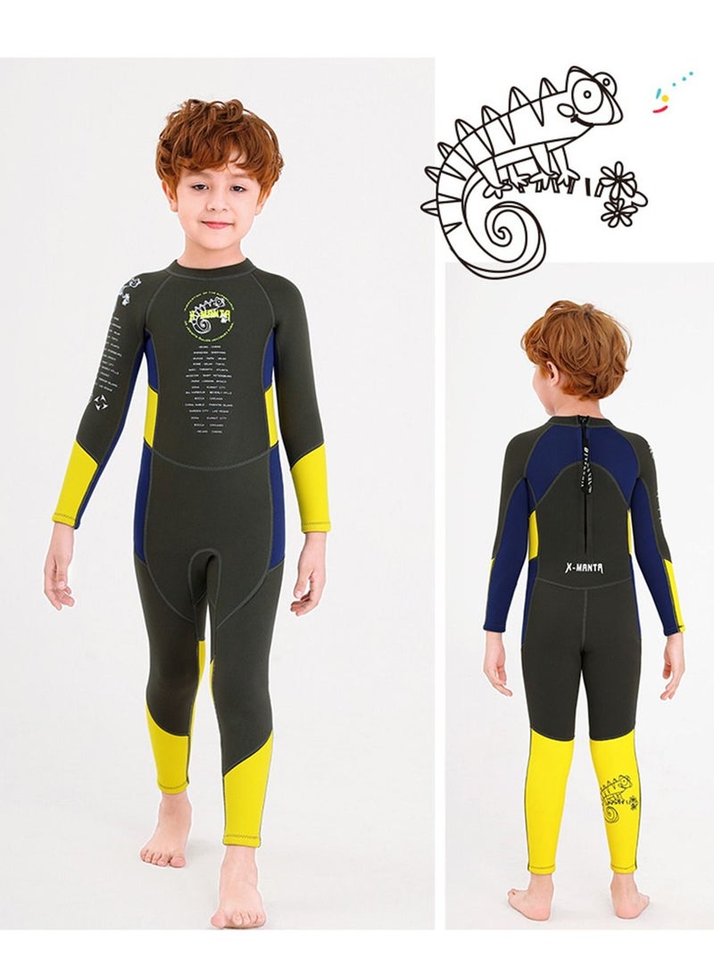 DIVE & SAIL 3Pcs Keep Warm Children Diving Suit Three-layer High Elastic Wetsuit For Boys - Image 2