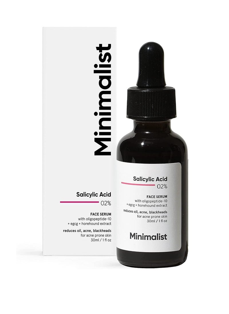 MINIMALIST Acne and Blackhead Breakout Serum from Excess Oil Resistant Exfoliator Texture-Based Exfoliator for Acne-Prone or Oily Skin 30 Pack of 2 