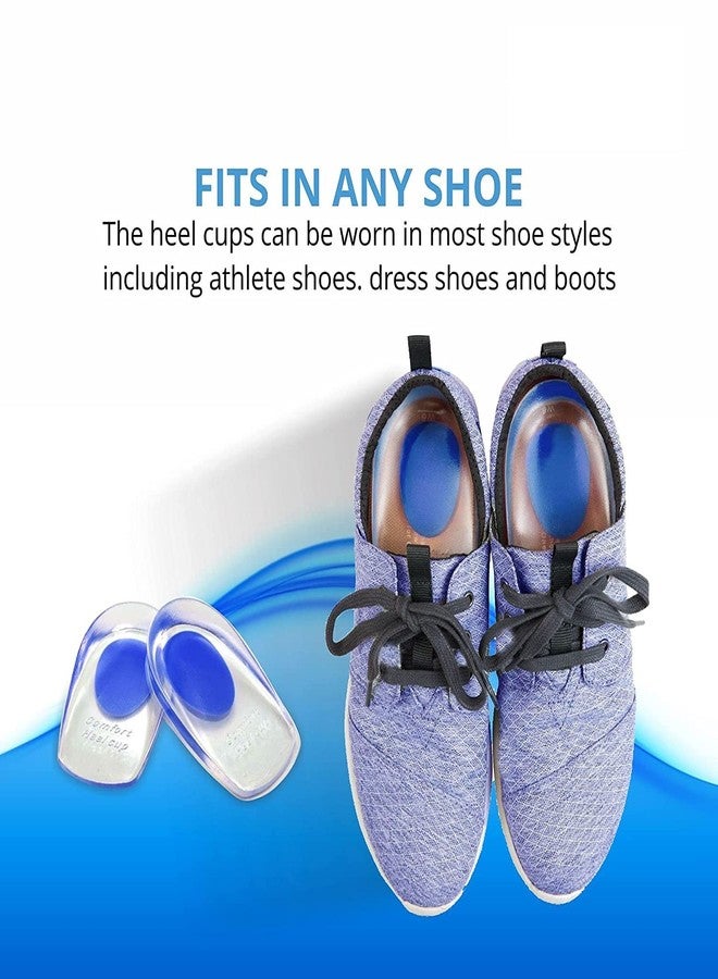 Clopic - Silicone Gel Heel Cups and hight increase Pad - Shoe Inserts for Plantar,Sore,Bone Spur Protector for Men,Women Absorb Shock and Moisturizing for Cracked Heel (Insoles Cup) - Image 5