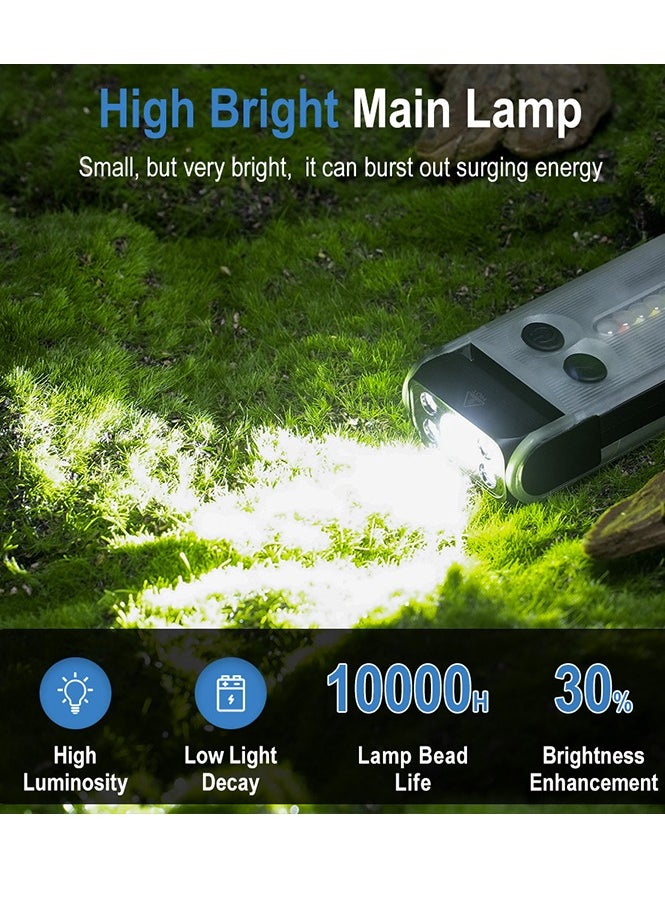 BORUIT - V30 LED Keychain EDC Fluorescence Flashlight Clip Warm Work Light Type-C Rechargeable Torch Magnet Camping Pocket Lantern (white) - Image 1