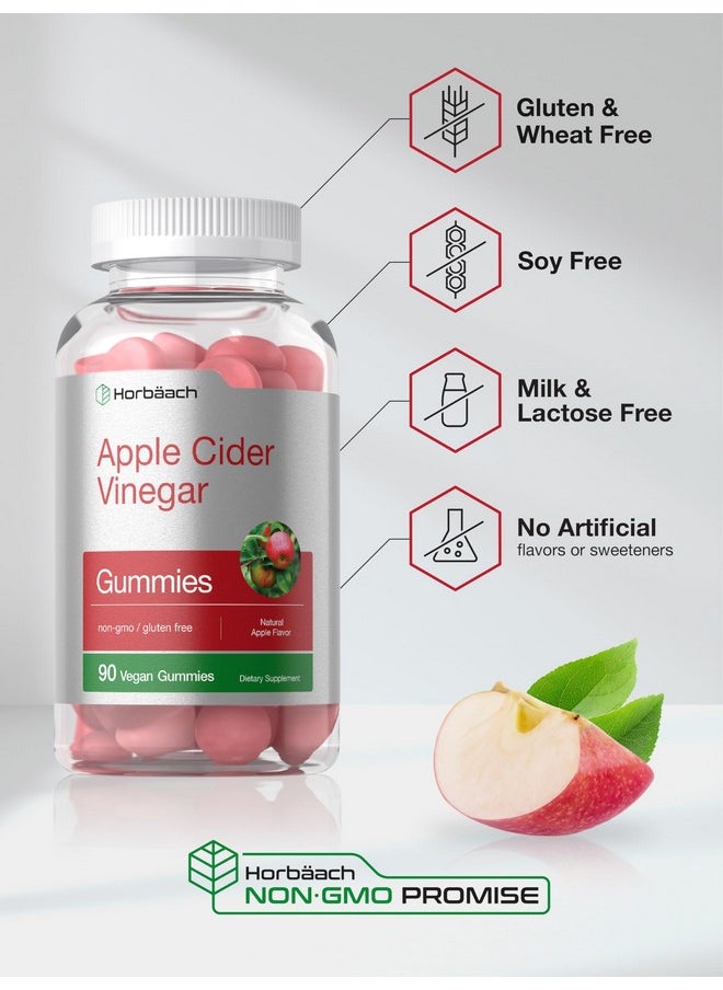 Horbaach Horbäach Vegan Apple Cider Vinegar Gummies | 90 Count | ACV Supplement | Apple Flavor | Non-GMO, Gluten Free Gummies for Adults  - Image 4