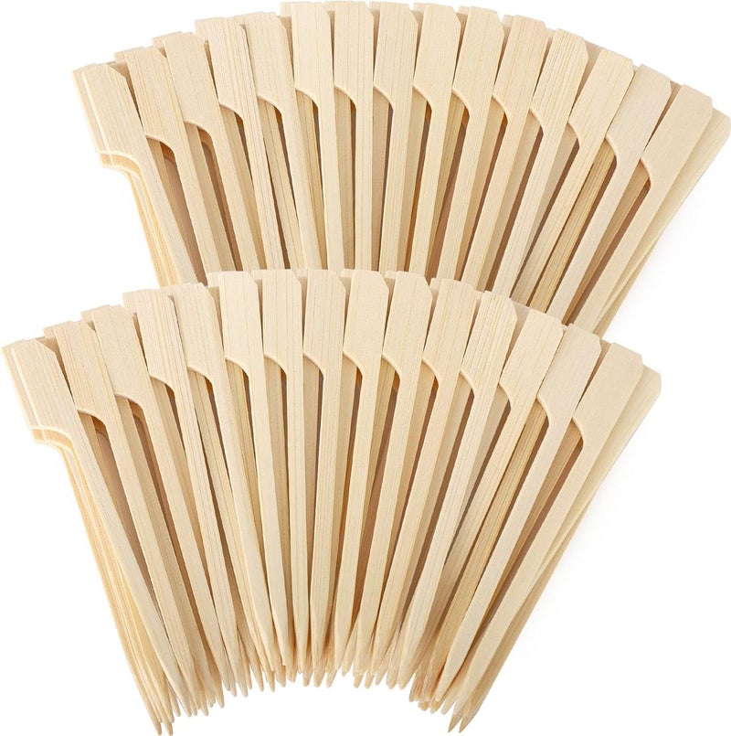 DOUDOULE 1000PCS Bamboo Skewers for Appetizers, [6 Inch] Long Cocktail Picks Fancy Toothpicks for Appetizers, Flat Paddle Wooden Skewers Food Sticks for Party Drinks Fruit BBQ, Charcuterie Boards Accessories - Image 1