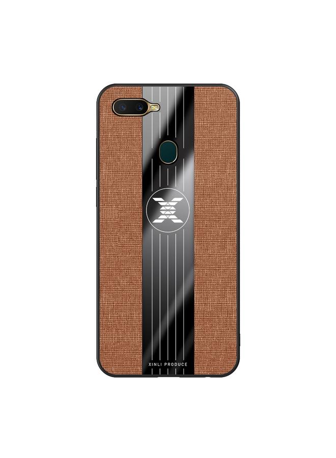 Xinli Case For OPPO A7 Stitching Cloth Textue Shockproof TPU Protective Case - Image 3