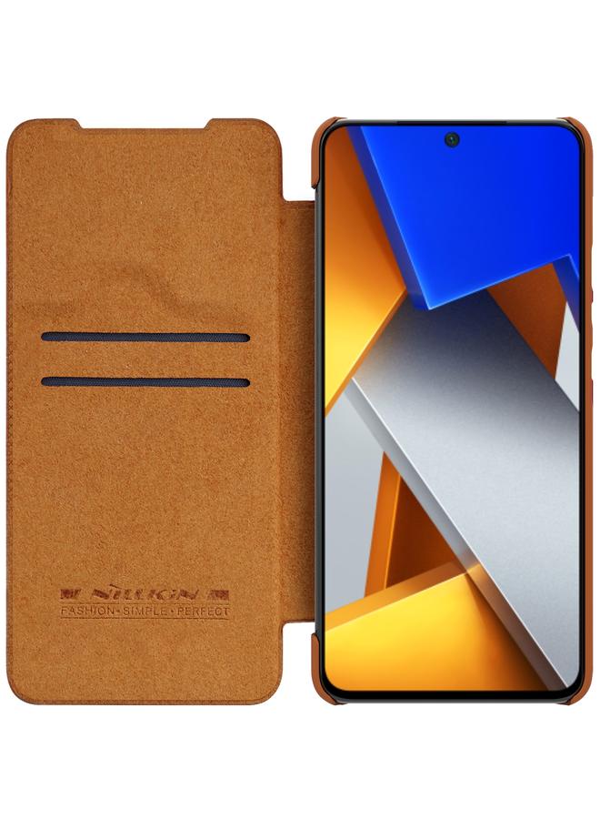 Nillkin Case For Xiaomi Poco M4 Pro QIN Series Crazy Horse Texture Leather Phone Case - Image 4