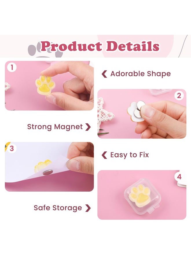TXIN 8 Pcs Diamond Painting Magnet Cover Minder, Paw Shape Diamond Picture Magnetic Holder Locator, Cross Stitch Diamond Painting Fixator with Case, Diamond Art Accessories Tools for Adults Art Craft - Image 3