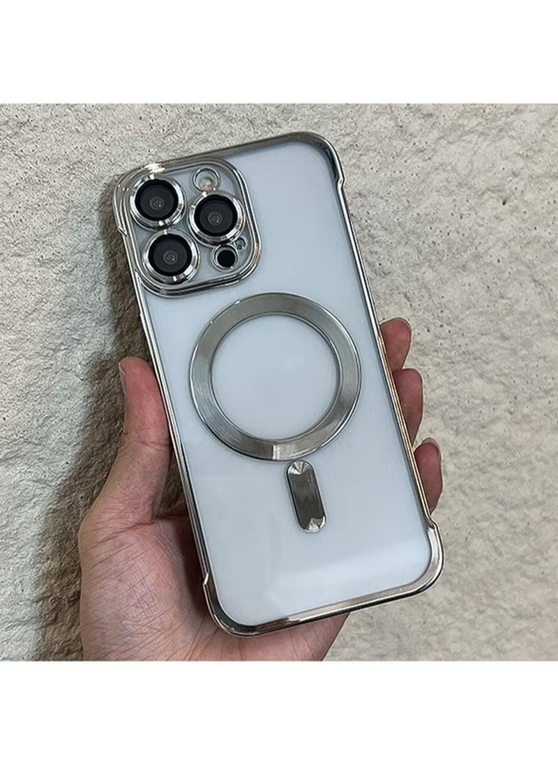 X-level iPhone 14 Pro Case Cover Compatible With MagSafe Ultra Thin Frameless Case With Magnetic Wireless Charging Anti-Yellow Shockproof Camera Len Protector Cover For 14 pro  - Image 4