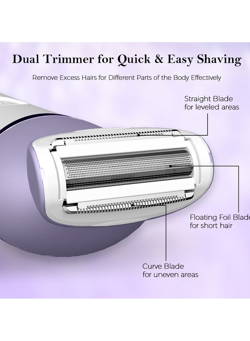 Electric Shaver for Women,Ladies Shaver,Lady Razor for Legs,Arm,Underarm,Bikini,USB Rechargeable Razor Wet&Dry Cordless for Woman - Image 4