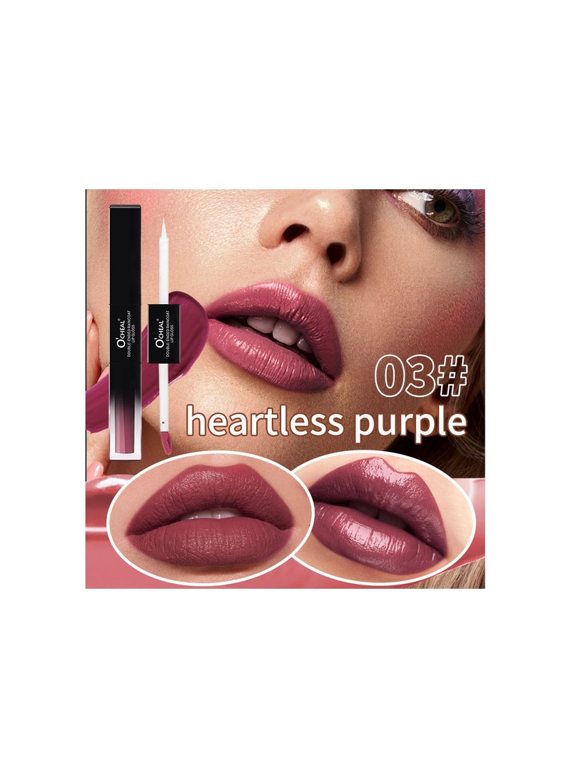 Me Now Dual Ended Longwearing Matte Liquid Lipgloss 03 Heartless Purple - Image 3