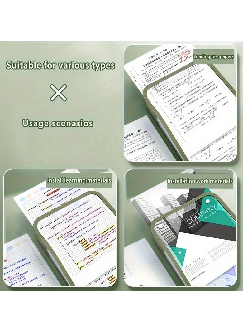 4pc Durable A4 13-Pocket Expanding File Folder, Organ bag, Thickened PVC transparent, Organizer for Student Papers & Documents, for storing student test papers and data files - Image 5