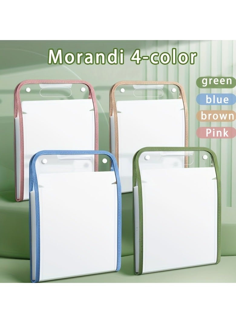 4pc Durable A4 13-Pocket Expanding File Folder, Organ bag, Thickened PVC transparent, Organizer for Student Papers & Documents, for storing student test papers and data files - Image 2