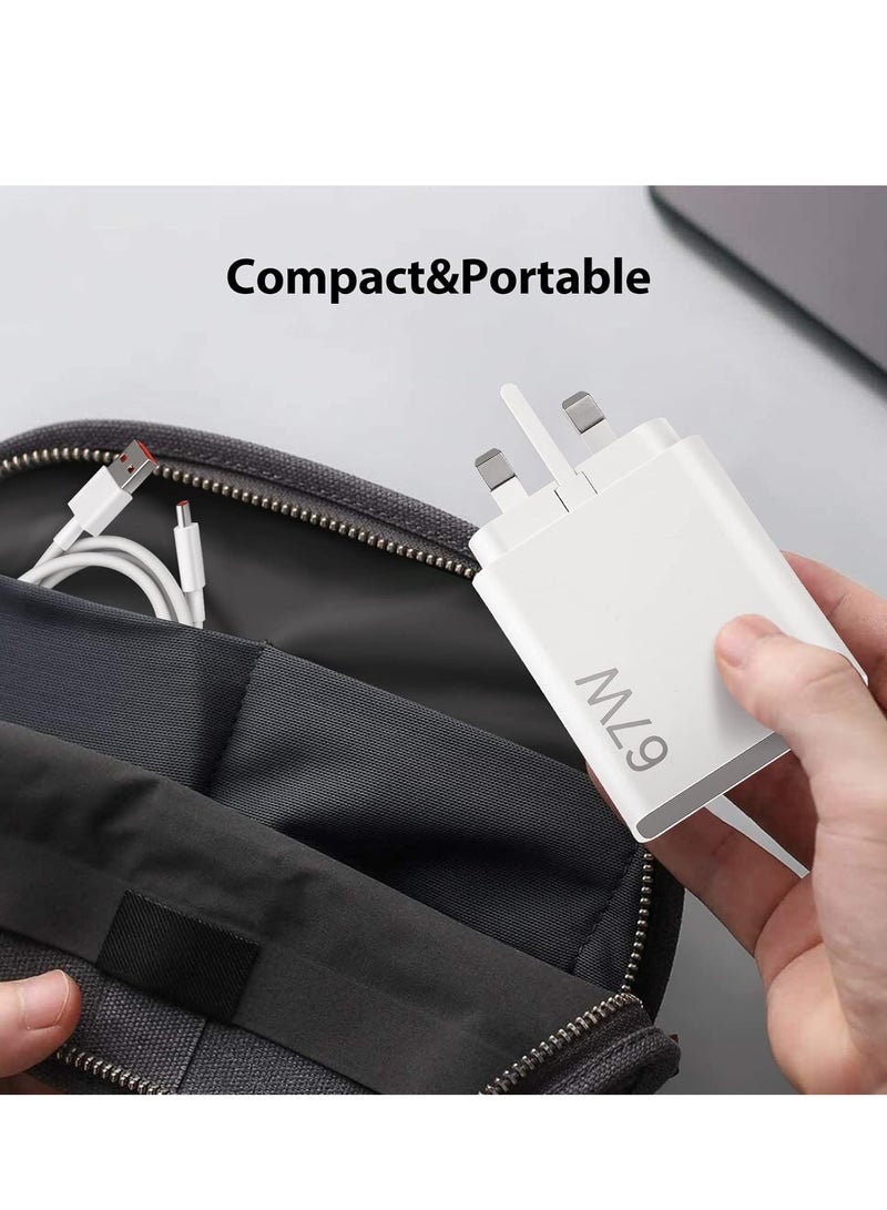 67W Hypercharge UK Plug Adapter for Xiaomi 15 14 13 12 12t 12s Pro Lite Redmi Note K80 K70 K60 K50 11 11s Plus Poco F6 F5 X7 X6 X5 F4 X4 Gt Black Shark 4 5 Pro - Image 3