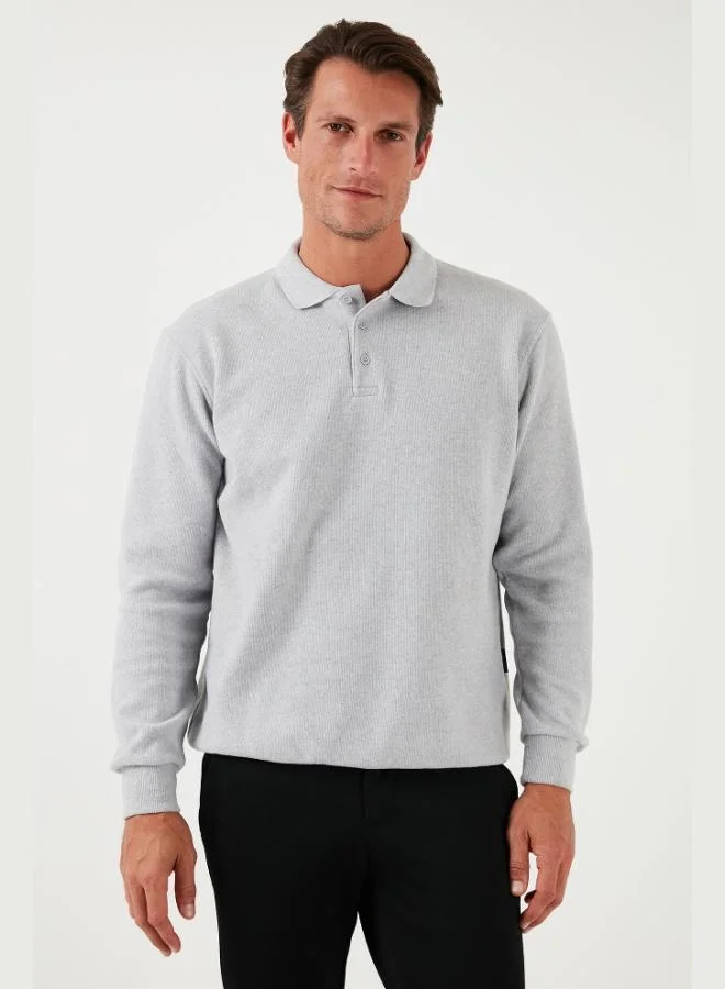 Buratti  Buratti Cotton Blend Regular Fit Polo Collar Sweater Men's POLO COLLAR SWEATER 456223 for Men | Best Price UAE