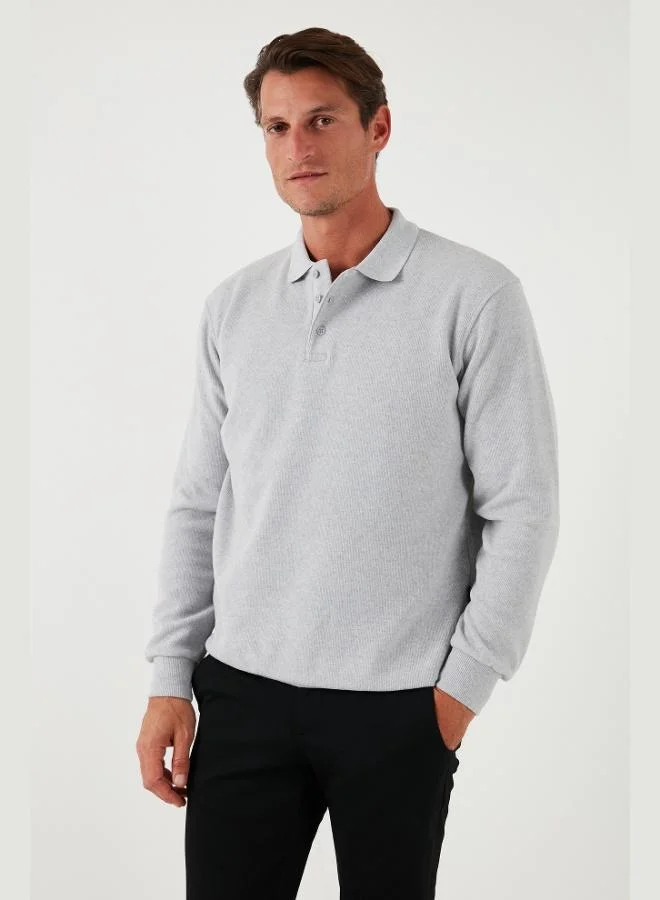 Buratti Cotton Blend Regular Fit Polo Collar Sweater Men's POLO COLLAR SWEATER 456223