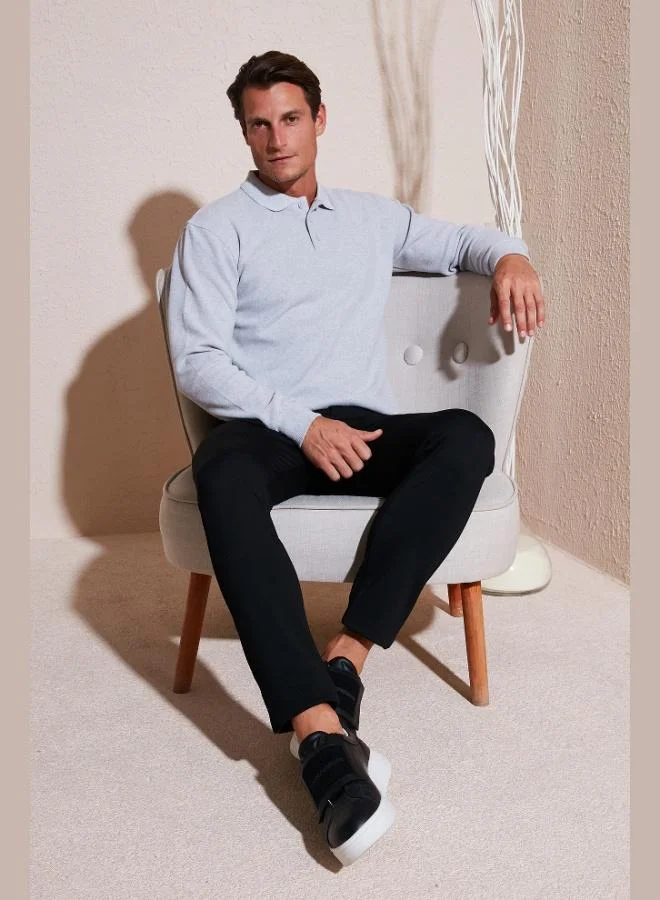 Buratti  Buratti Cotton Blend Regular Fit Polo Collar Sweater Men's POLO COLLAR SWEATER 456223 for Men | Best Price UAE