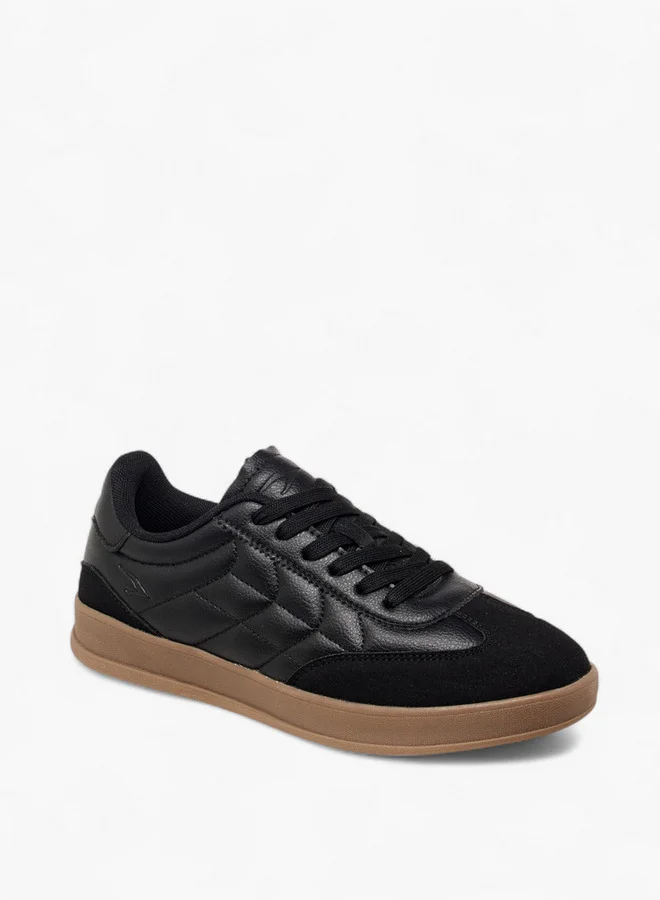 Dash Women Panelled Sneakers with Lace-Up Closure