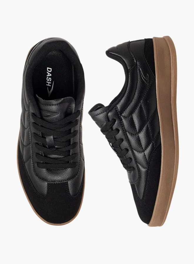 Dash Women Panelled Sneakers with Lace-Up Closure