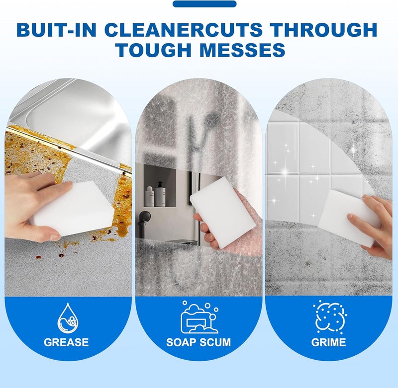 Dr.WOW Melamine Sponges 1.18in - 21 Pack Sink, Bathtub & Tile Cleaner(Extra-Thick) - Image 3