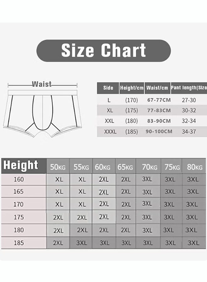 4 Pack Set Men's 95% Cotton Boxers Shorts Briefs Breathable Soft Underpants Summer High Elastic Classic Teenager Underwear - Image 4