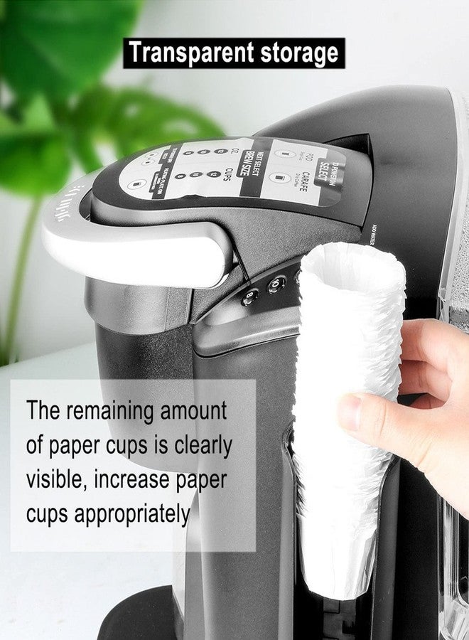 OUKENS Coffee Filter Holder, Dustproof Flip Lid Dispenser with Visual Window, Fits 50-70 Paper Filters, for K-Cup Pods, Storage Organizer, Home & Office - Image 3