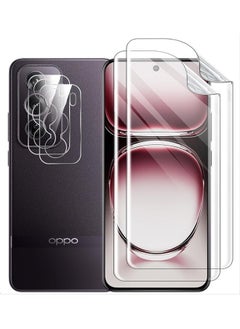 محافظ الشاشة المتوافقة مع OPPO Reno 12 Pro، حزمة من 2 حافظة شاشة مرنة + 2 حافظة زجاج مقاوم للكاميرا، عالية الدقة، رقيقة للغاية.