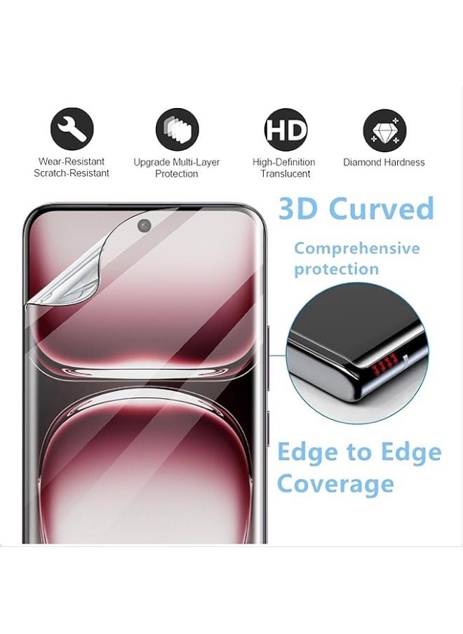 ماركة غير محددة - محافظ الشاشة المتوافقة مع OPPO Reno 12 Pro، حزمة من 2 حافظة شاشة مرنة + 2 حافظة زجاج مقاوم للكاميرا، عالية الدقة، رقيقة للغاية. - Image 1