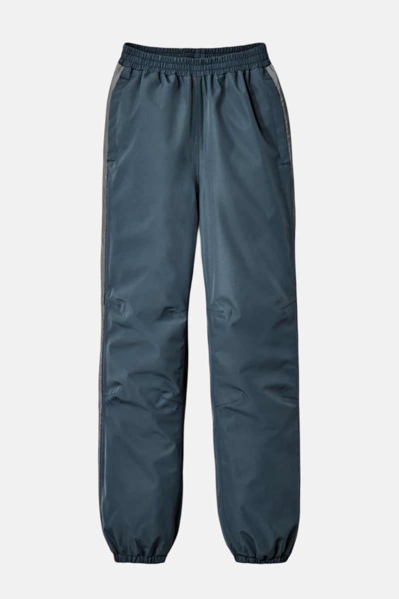 Kids Girl Reflective Rain Pants, Slate Grey