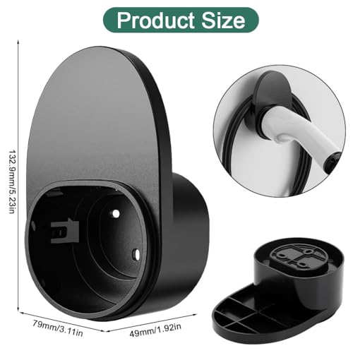 STHIRA® Charging Plug Wall Holder for Electric Vehicle Charging Gun Wall Holder Cable Organizer, Universal Fit, Screwfix PC Wall Bracket - Image 2