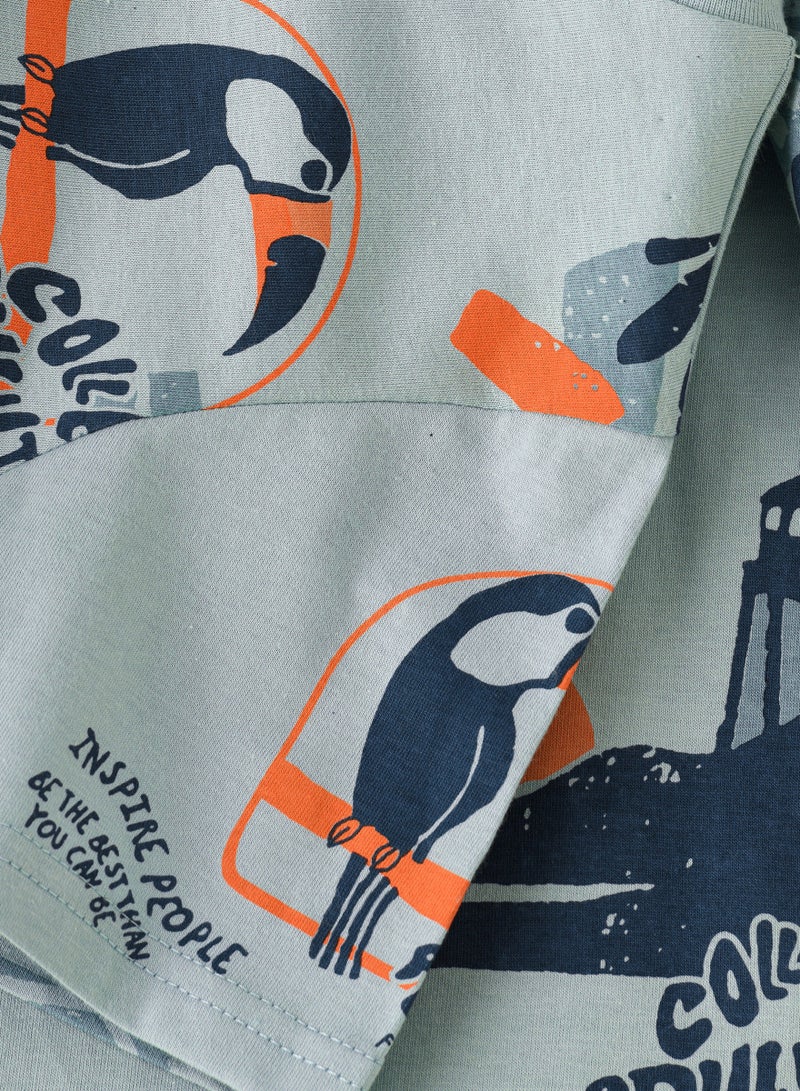 JAM Printed round neck knitted top - Image 4