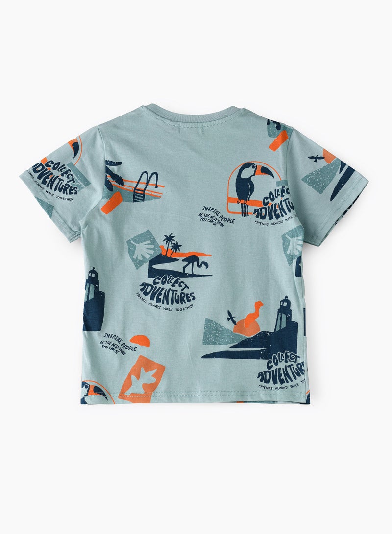 JAM Printed round neck knitted top - Image 2