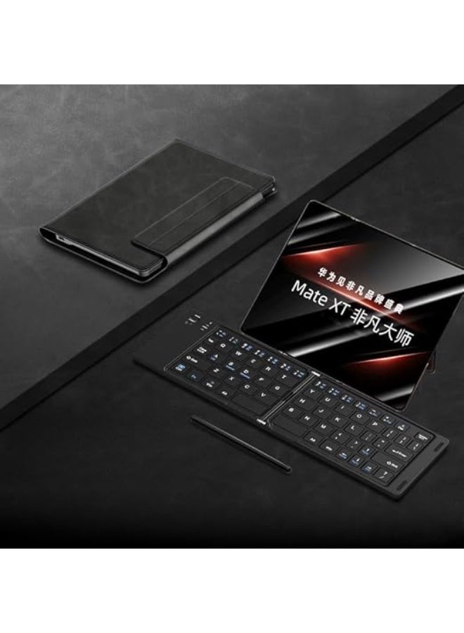 Wireless Keyboard Compatible with Huawei Mate XT with Adjustable Folding Stand Cover Bluetooth Keyboard with Handwriting Pen and Pen Holder for Mate XT - Image 1