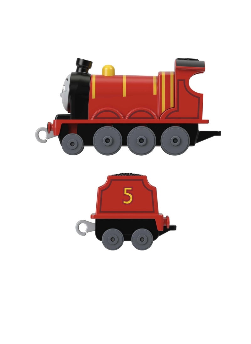 Fisher-Price - Thomas & Friends die-cast push-along James toy train engine for preschool kids ages 3+ - Image 1