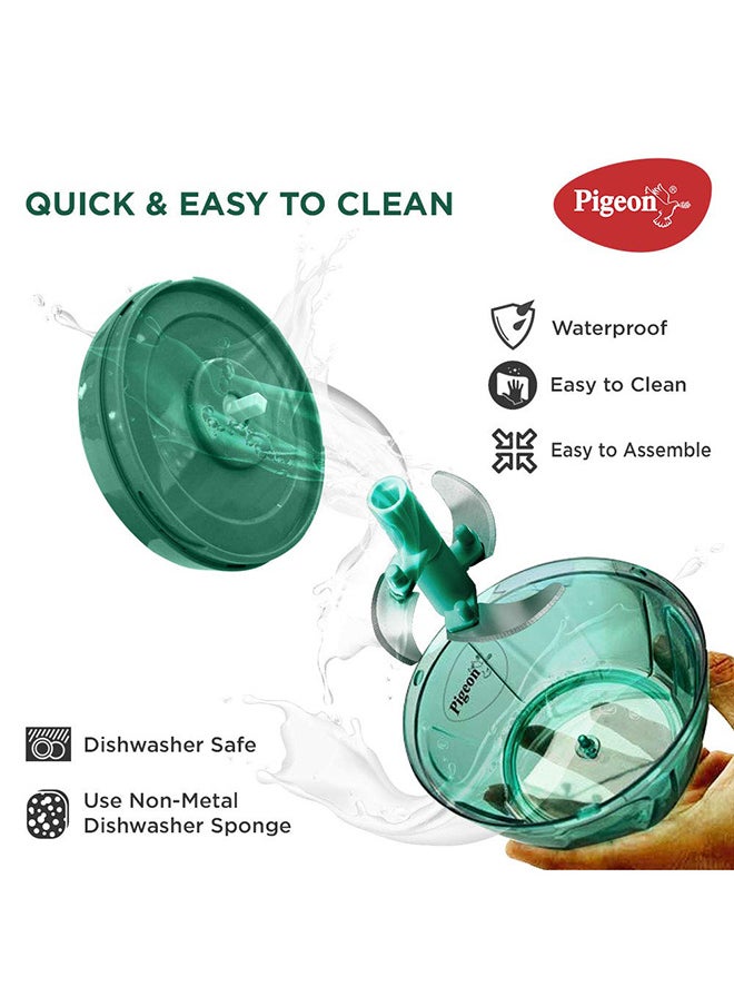 pigeon - Pigeon by Stovekraft Large Handy and Compact Chopper with 3 blades for effortlessly chopping vegetables and fruits for your kitchen, Green - Image 1
