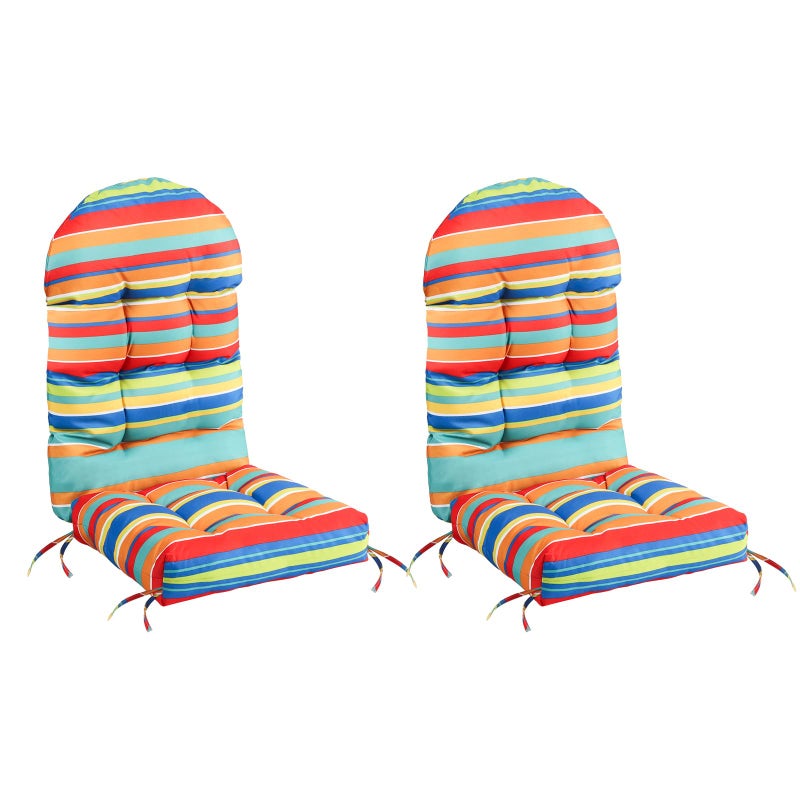 FUNBERRY Adirondack Chair Cushions Set of 2, Thicken Comfy Cushions for Rocker Non Slip Fade Shield Waterproof High Back with Ties - Image 1