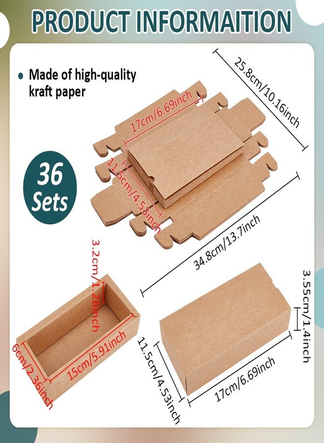 BENECREAT 36 Packs Kraft Paper Drawer Boxes, 17x11.5x3.55cm/6.7x4.5x1.4 Inch BurlyWood Crafts Cardboard Present Boxes for Wedding Party Gifts, Jewellery Packaging - Image 2